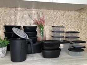 kit potes 21 pote plastico hermeticos cozinha bpa free