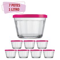 Kit Potes Americano Tampa Sortida Grande Alimentos 1L - 7Un