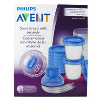 Kit Potes Armazenamento 180ml C/10 Philips Avent