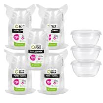 Kit Potes Bowl Descartáveis 750ml 100un Freezer Microondas GourMax Reutilizável Resistente Alimentos Marmita Prática Kit Potes Bowl Descartáveis 750ml 100un Freezer Microondas GourMax Reutilizável Resistente Alimentos Marmita Prática