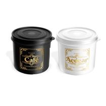 Kit Potes Café e Açúcar Cantinho do Café Vintage 1LT Tampa Hermética