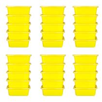Kit Potes de Alimentos Plástico Com Tampa Transparente 1000 ml - 30 Unidades Freezer Microondas