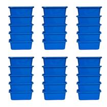 Kit Potes de Alimentos Plástico Com Tampa Transparente 1000 ml - 30 Unidades Freezer Microondas