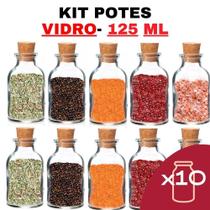 Kit Potes De Temperos Condimentos De Vidro 125Ml