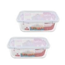Kit Potes De Vidro Hermético 2 Pçs 1 Litro Marmita Hauskraft Kit Potes De Vidro Hermético 2 Pçs 1 Litro Marmita Hauskraft