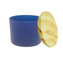 Kit Potes de Vidro Patê 120ml Azul Escuro Com Tampa