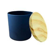 Kit Potes de Vidro Patê/Whisky 220ml Azul Escuro Com Tampa