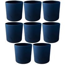 Kit Potes de Vidro Patê/Whisky 220ml Azul Escuro Sem Tampa