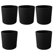 Kit Potes de Vidro Patê/Whisky 220ml Preto Sem Tampa
