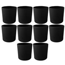 Kit Potes de Vidro Patê/Whisky 220ml Preto Sem Tampa