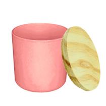 Kit Potes de Vidro Patê/Whisky 220ml Rosa Jateado Com Tampa