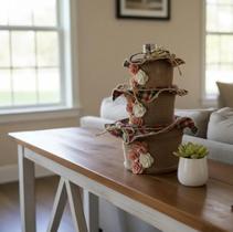 Kit Potes Decorativos Cozinha 3 Peças Em Juta E Sisal Potinhos de condimento