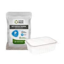 Kit Potes Descartáveis Marmita Freezer Microondas 350ml 25un - Gourmax