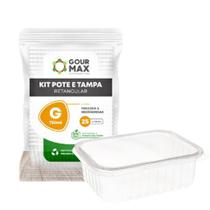 Kit Potes Descartáveis Marmita Freezer Microondas 750ml 24un - Gourmax