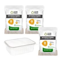 Kit Potes Descartáveis Marmita Freezer Microondas 750ml 72un Kit Potes Descartáveis Marmita Freezer Microondas 750ml 72un