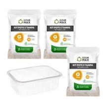 Kit Potes Descartáveis Marmita Freezer Microondas 750ml 72un