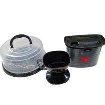 Kit Potes Filtro de café Boleira Preto da Plasútil 3 Peças Kit Potes Filtro de café Boleira Preto da Plasútil 3 Peças