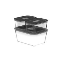 Kit Potes Fresh Lock Herméticos Vidro Borossilicato 2,4L e 725ml Forno Micro-ondas Kit Potes Fresh Lock Herméticos Vidro Borossilicato 2,4L e 725ml Forno Micro-ondas