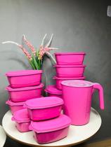 kit potes hermetico plastico 11 pote jarra 1,800ml