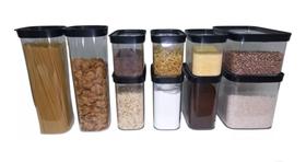 Kit Potes Herméticos 10 Peças Mantimentos Cozinha Kit Potes Herméticos 10 Peças Mantimentos Cozinha