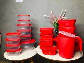 kit potes hermeticos 20 potes + jarra 1,800ml bpa free