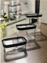 Kit Potes Herméticos 3 Tamanhos 450ml,1000ml e 1500ml Helsim