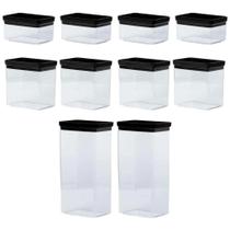 Kit Potes Herméticos Black Paramount Lumini 580ml 1300ml 26
