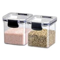 Kit Potes Herméticos C/Tampa Cozinha Tempero Empilháveis 260ml