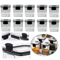 Kit Potes Herméticos C/Tampa Cozinha Tempero Empilháveis 260ml