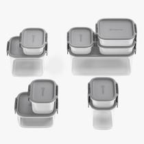 Kit Potes Herméticos Electrolux 10 Peças Cinza BPA Free com Vedação para Alimentos Kit Potes Herméticos Electrolux 10 Peças Cinza BPA Free com Vedação para Alimentos