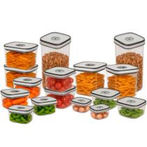 Kit Potes Herméticos Electrolux de Plástico Cinza Retangular com 16 Peças