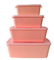 Kit Potes Herméticos Organizador Para Cozinha RETANGULAR 4 PEÇAS
