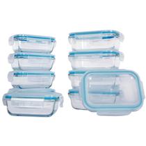 Kit Potes Herméticos Vidro com Tampa Vedação 10 Peças Kit Potes Herméticos Vidro com Tampa Vedação 10 Peças