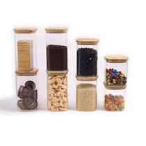 Kit Potes Hermeticos Vidro Quad Flat 1400/1100/800ml - 8 pçs Oikos Kit Potes Hermeticos Vidro Quad Flat 1400/1100/800ml - 8 pçs Oikos