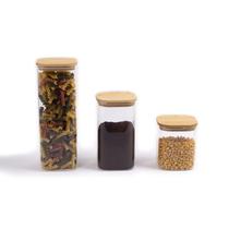Kit Potes Hermeticos Vidro Quad Flat 1900/1400/800ml - 3 pçs Oikos Kit Potes Hermeticos Vidro Quad Flat 1900/1400/800ml - 3 pçs Oikos