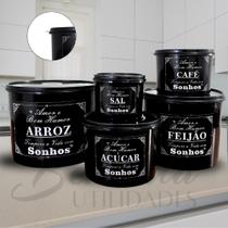 kit potes mantimentos 5 peças pote de cozinha Am