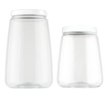 Kit Potes Mantimentos Cônico 2,1l E 3l Tampa Metalizada -
