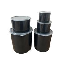 Kit Potes Mantimentos Jogo Com 5 Potes Plasticos Modernos
