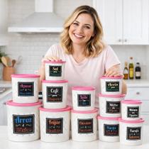 Kit Potes Mantimentos Linha premium jogo com 10 Peças plástico