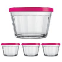 Kit Potes Pequeno Americano Tampa Cor Sortida 150ml - 3Un