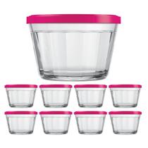 Kit Potes Pequeno Americano Tampa Cor Sortida 150ml - 8Un Kit Potes Pequeno Americano Tampa Cor Sortida 150ml - 8Un