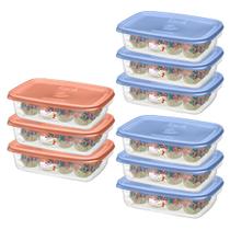 Kit Potes Plastico 9 Peças Sanremo 785ml Freezer Microondas
