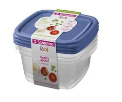 Kit Potes Plastico Porta Mantimento Alimento 15 Peças Sanremo 800ml Freezer Microondas