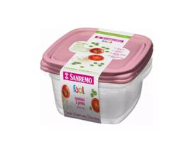 Kit Potes Plastico Porta Mantimento Alimento 15 Peças Sanremo 800ml Freezer Microondas