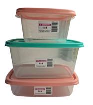 Kit potes plastico sanremo 3pç 1,4l/0,8l/0,78l