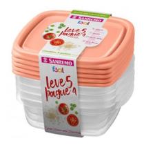 Kit Potes Plástico Sanremo 530ml (leve 5 E Pague 4) Kit Potes Plástico Sanremo 530ml (leve 5 E Pague 4)