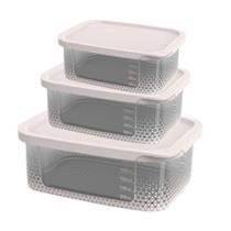 Kit Potes Porta Mantimentos Herméticos com Visor e Indicador de Medidas -