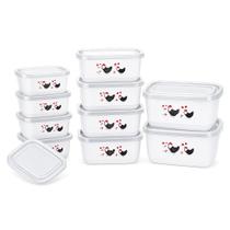 Kit Potes Retangulares 10 Peças Organizador Cozinha Prime Kit Potes Retangulares 10 Peças Organizador Cozinha Prime