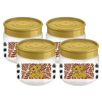 Kit Potes Tampa de Rosca 160ml Infantil Porta Objetos Organizador Multiuso