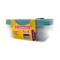 Kit Potes Vasilhas Marmita P/ Freezer Microondas 3 Un